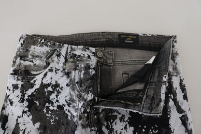 Jeans skinny en coton multicolore à motif tie-dye de Dolce &amp; Gabbana