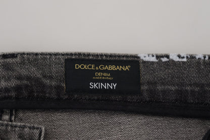 Jeans skinny en coton multicolore à motif tie-dye de Dolce &amp; Gabbana
