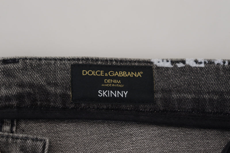 Jeans skinny en coton multicolore à motif tie-dye de Dolce &amp; Gabbana