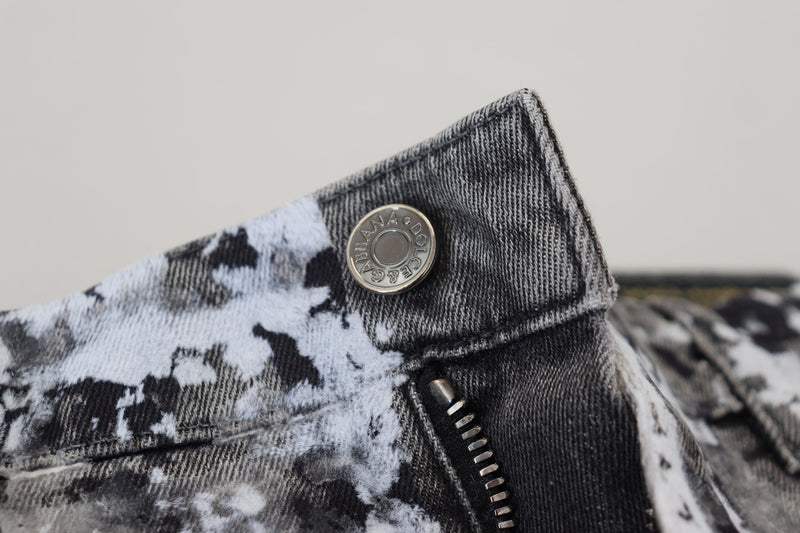 Jeans skinny en coton multicolore à motif tie-dye de Dolce &amp; Gabbana