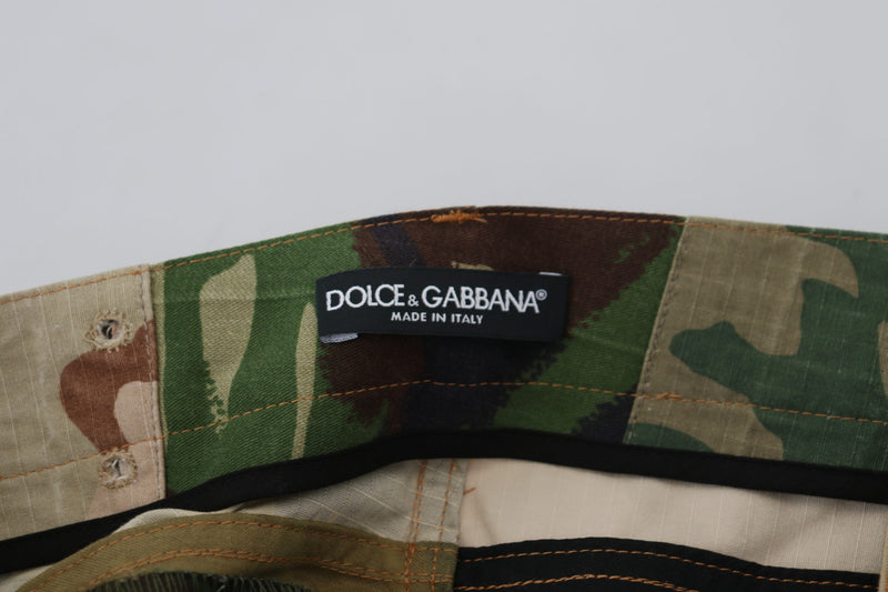 Jeans en jean patchwork multicolore en soie pour homme de Dolce &amp; Gabbana