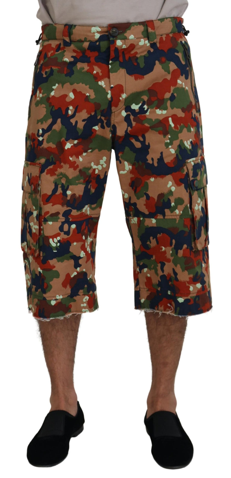 Shorts cargo en coton multicolore à motif camouflage de Dolce &amp; Gabbana