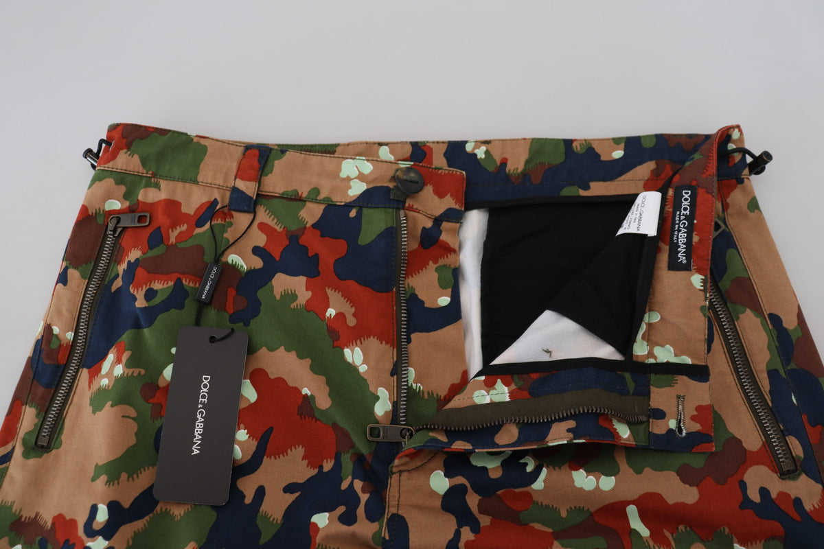 Shorts cargo en coton multicolore à motif camouflage de Dolce &amp; Gabbana