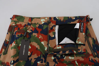 Multicolor katoenen camouflage cargo shorts van Dolce &amp; Gabbana