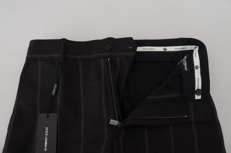 Pantalon Chino Formel Noir en Laine Dolce &amp; Gabbana pour Homme