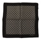 Foulard carré noir à motifs et logo DG Dolce & Gabbana