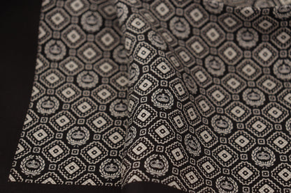 Foulard carré noir à motifs et logo DG Dolce & Gabbana
