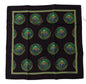Foulard carré imprimé plumes de paon noir Dolce & Gabbana