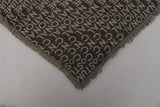 Costume National Écharpe Châle Tricot Logo Gris