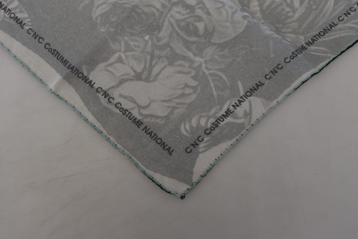 Foulard en Coton à Imprimé Gris C’N’C Costume National