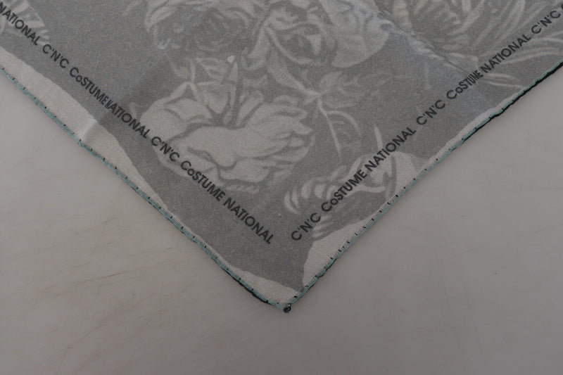 Foulard en Coton à Imprimé Gris C’N’C Costume National