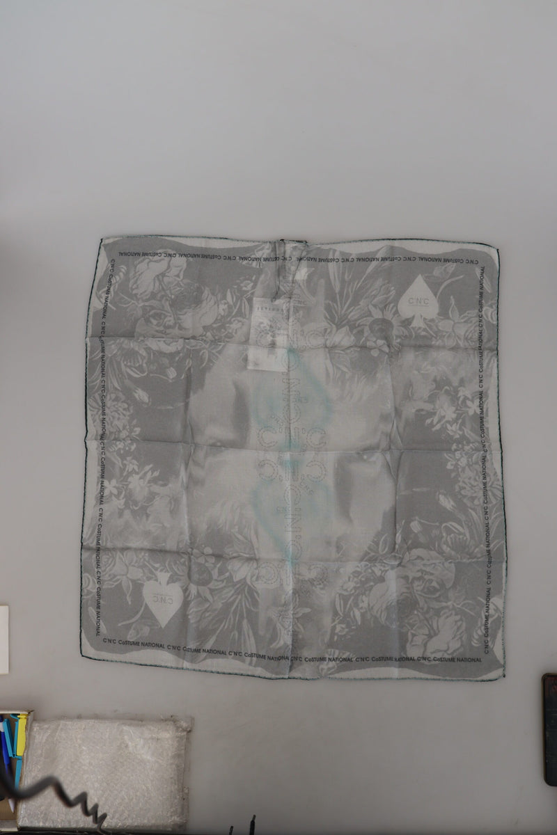 Foulard en Coton à Imprimé Gris C’N’C Costume National