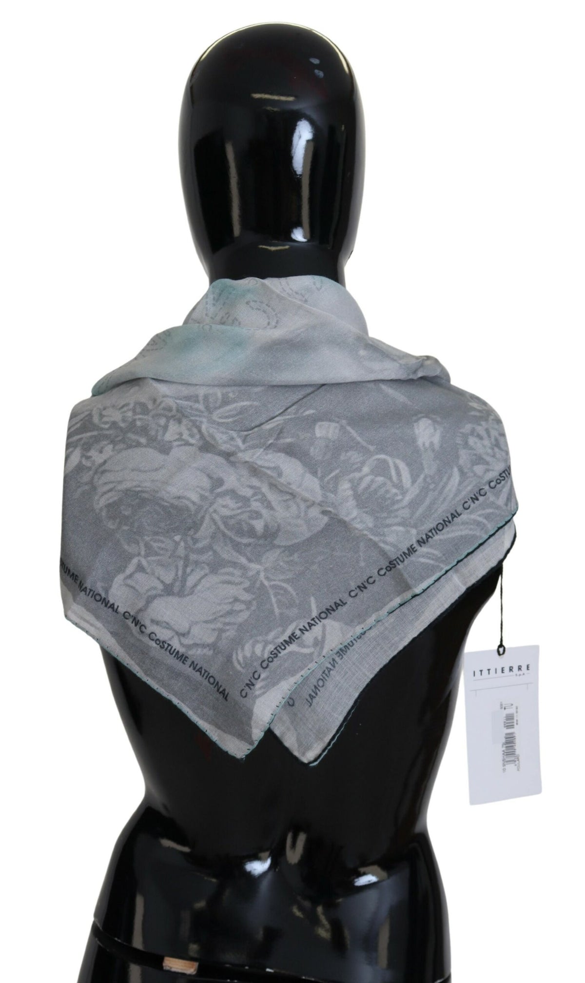 Foulard en Coton à Imprimé Gris C’N’C Costume National