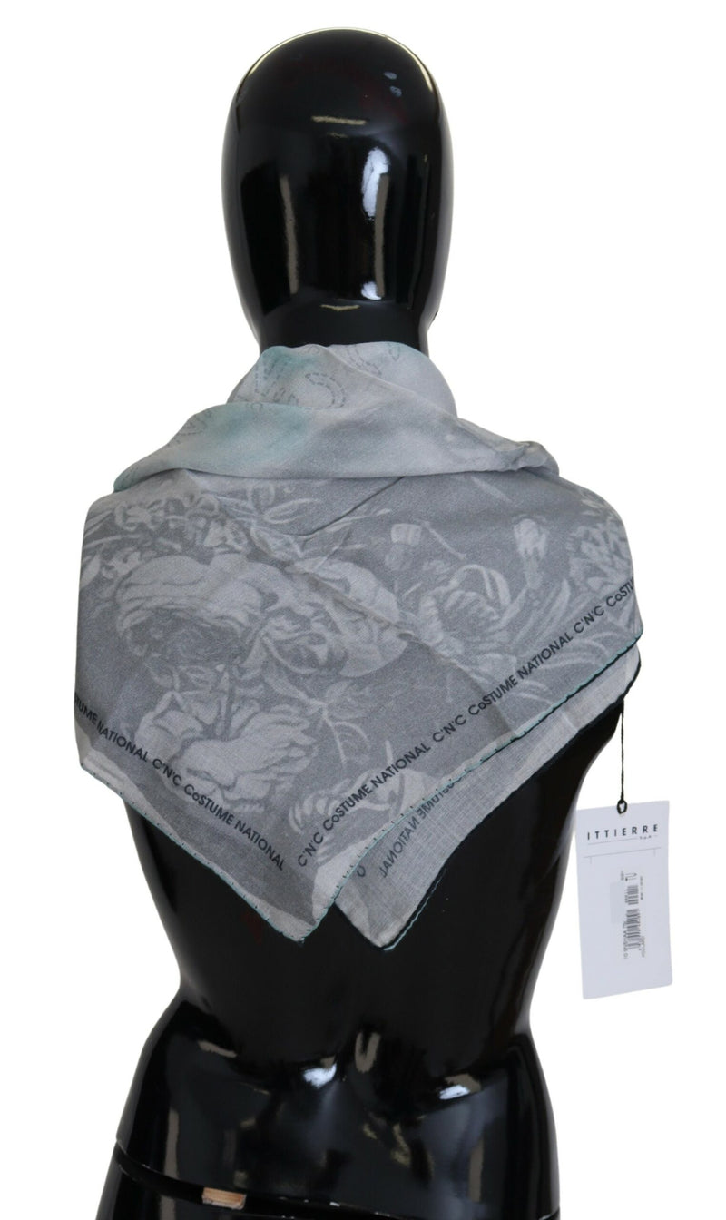 Foulard en Coton à Imprimé Gris C’N’C Costume National