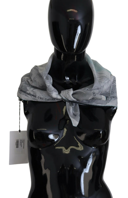 Foulard châle imprimé gris Costume National de marque