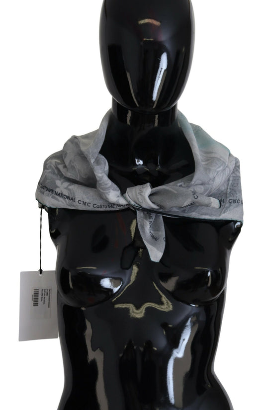 Foulard châle imprimé gris Costume National de marque