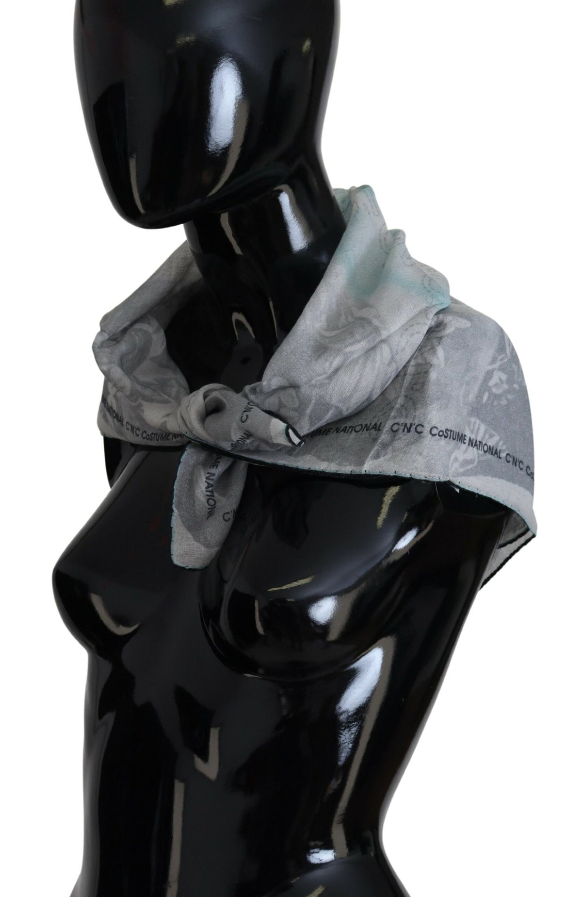 Foulard en Coton à Imprimé Gris C’N’C Costume National