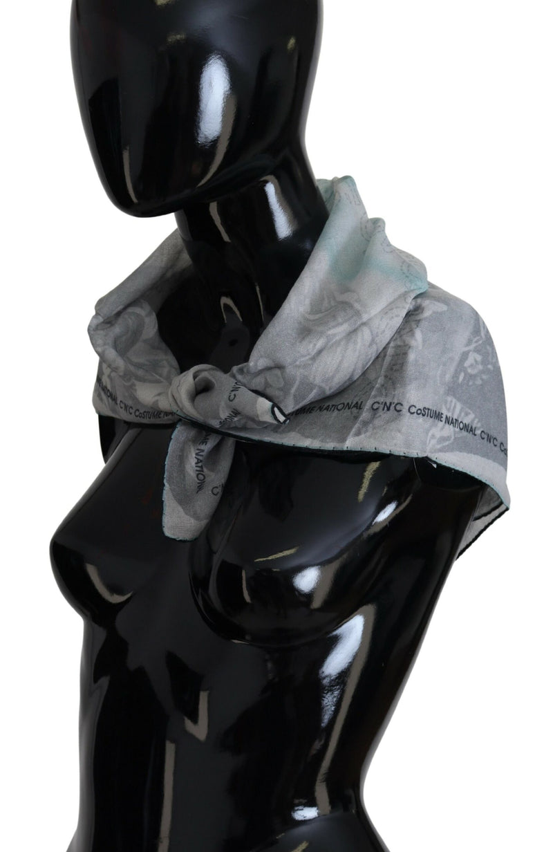 Foulard en Coton à Imprimé Gris C’N’C Costume National