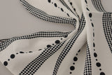 Dolce & Gabbana White Dotted Stripes Square Handkerchief Scarf