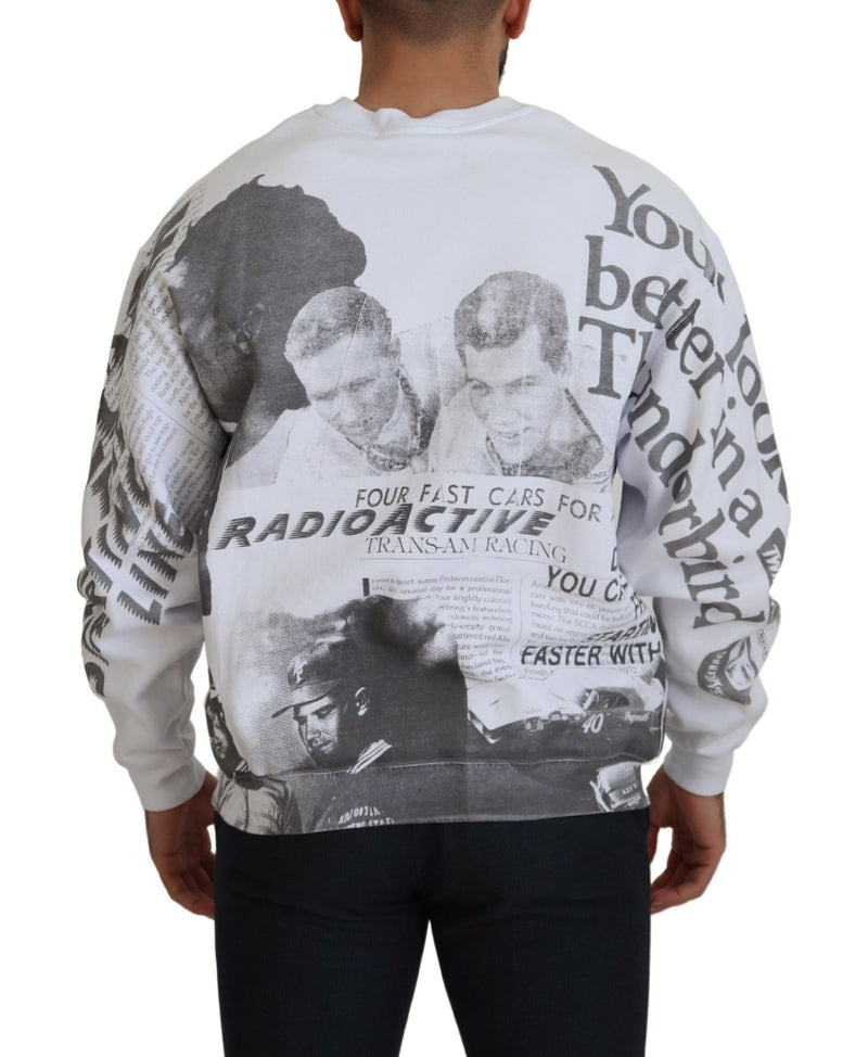 MSGM wit katoenen sweatshirt met ronde hals.