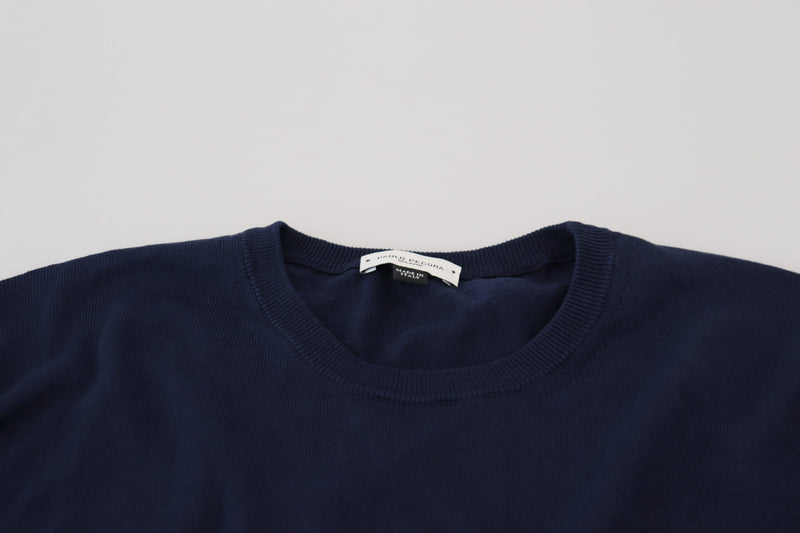 Paolo Pecora Milano Blauwe Crewneck Trui van Katoen