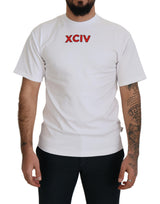 T-shirt GCDS en coton à manches courtes avec imprimé logo blanc.