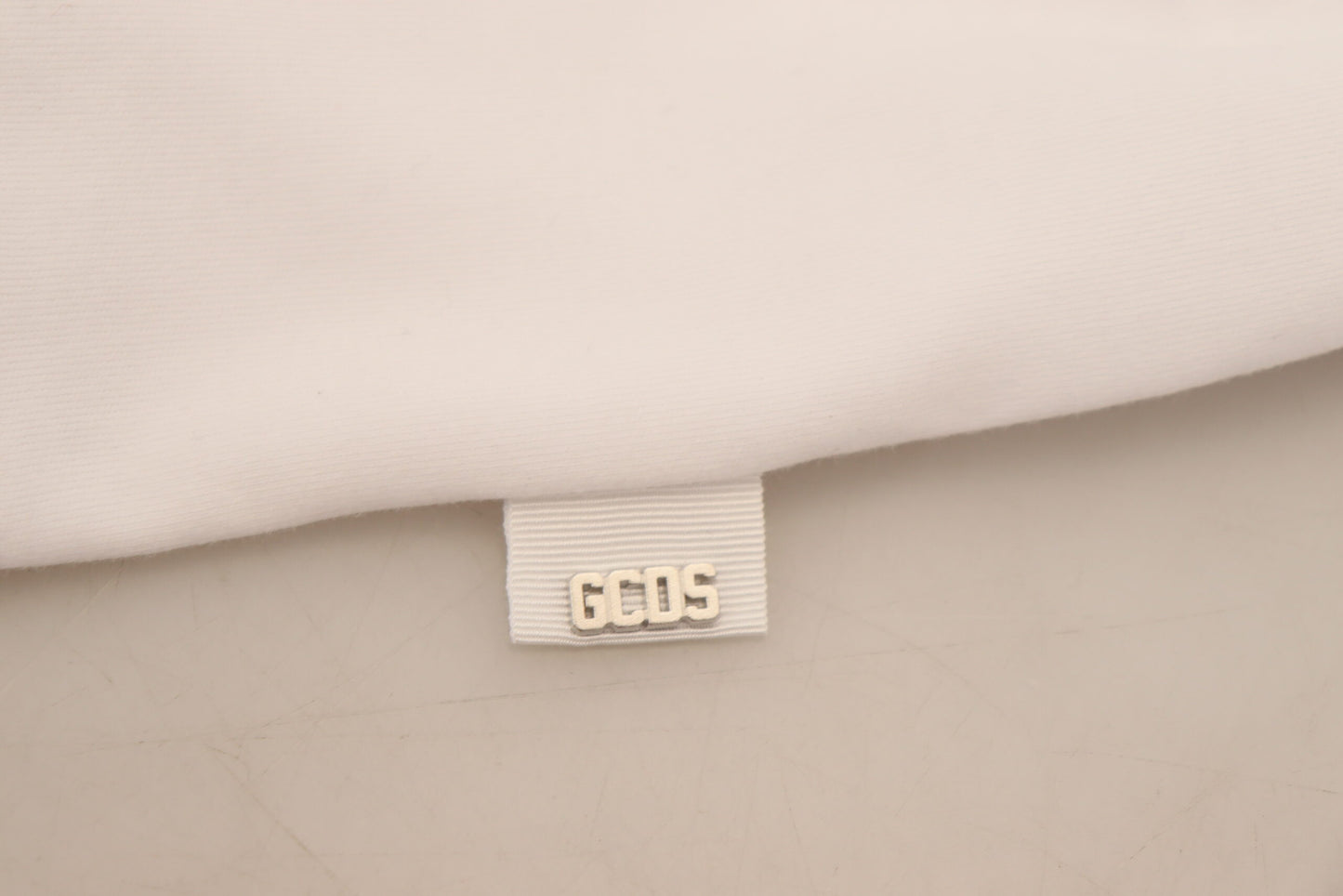 T-shirt GCDS en coton à manches courtes avec imprimé logo blanc.