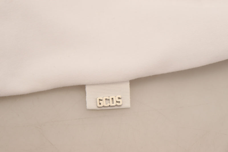 GCDS wit katoenen T-shirt met logo print en korte mouwen