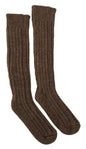 Dolce & Gabbana Brown Wool Knit Calf Long Women Socks