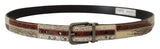 Ceinture patchwork en cuir exotique multicolore Dolce &amp; Gabbana