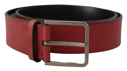 Dolce & Gabbana Ceinture à boucle avec logo en métal argenté Vitello marron
