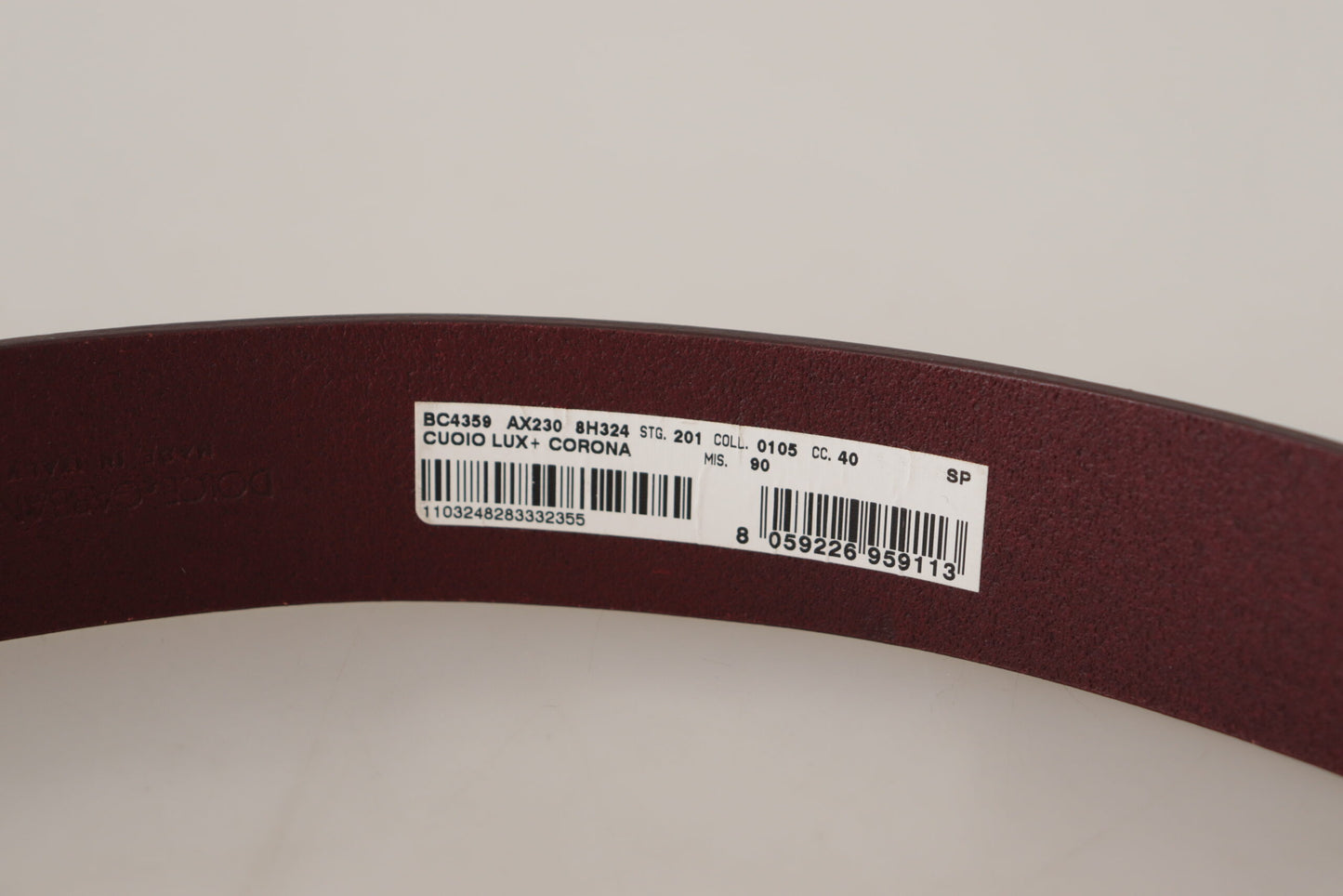 Ceinture Dolce &amp; Gabbana en cuir marron avec boucle couronne en métal argenté
