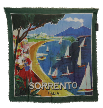 Foulard châle à franges multicolore Sorrento DG de Dolce & Gabbana