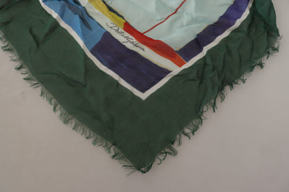 Foulard châle à franges multicolore Sorrento DG de Dolce & Gabbana