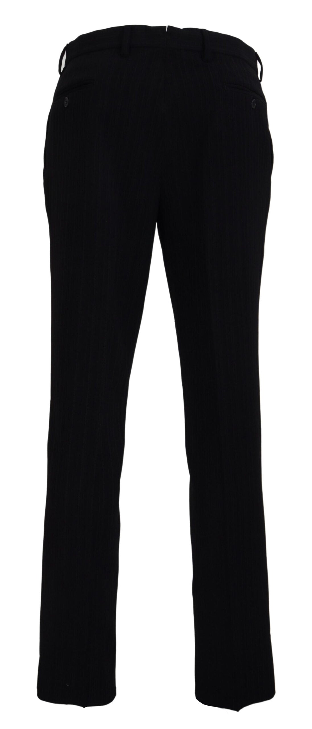 Pantalon habillé homme droit en coton noir BENCIVENGA