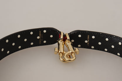 Sac bandoulière en cuir exotique rouge Dolce & Gabbana avec cristaux