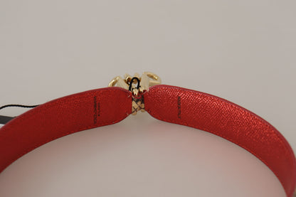 Bandoulière en cuir exotique beige et cristaux Dolce & Gabbana