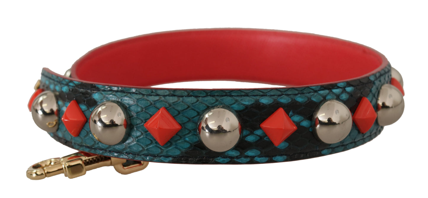 Sac bandoulière en cuir à cristaux verts Dolce & Gabbana