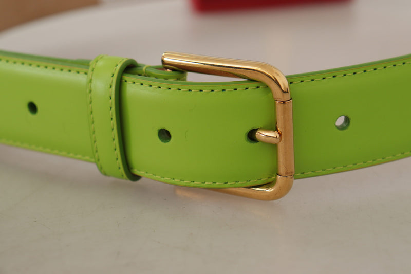 Dolce & Gabbana Green Leather Devotion Heart Micro Bag Belt