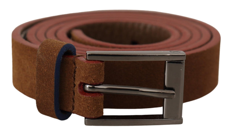 Dolce & Gabbana Ceinture en Cuir Marron avec Boucle Métallique Logo