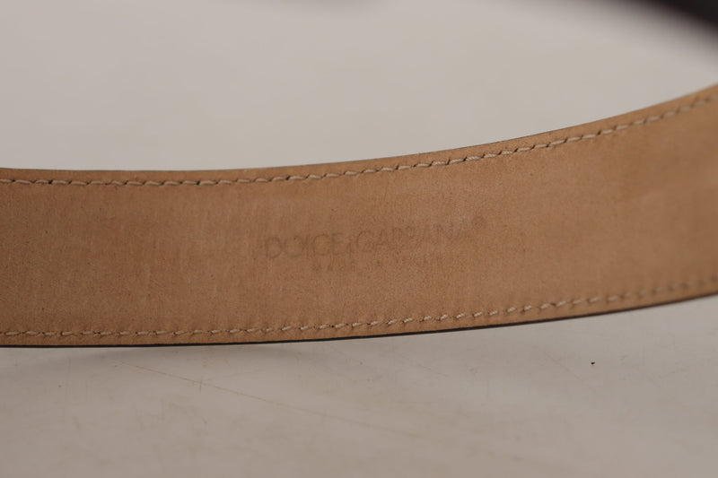 Dolce & Gabbana Ceinture en Cuir Noir avec Boucle Dorée Classique