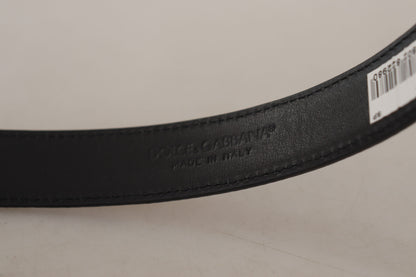 Ceinture Dolce & Gabbana en cuir marron à imprimé léopard avec boucle en métal bronze