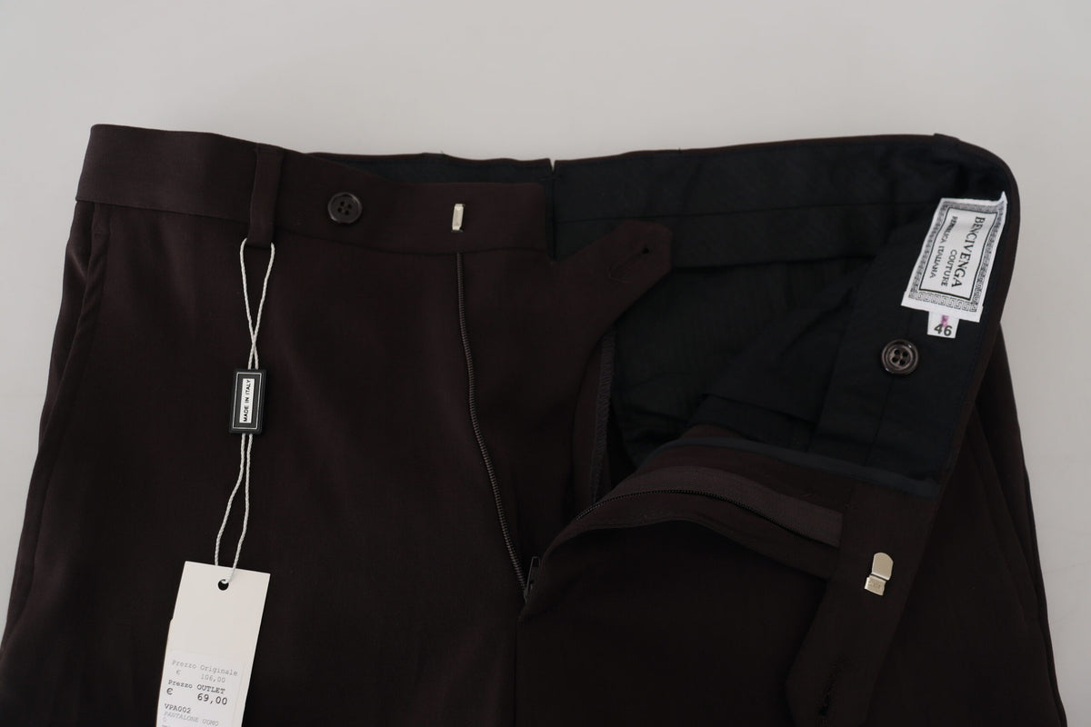 Pantalon habillé droit pour homme marron de BENCIVENGA