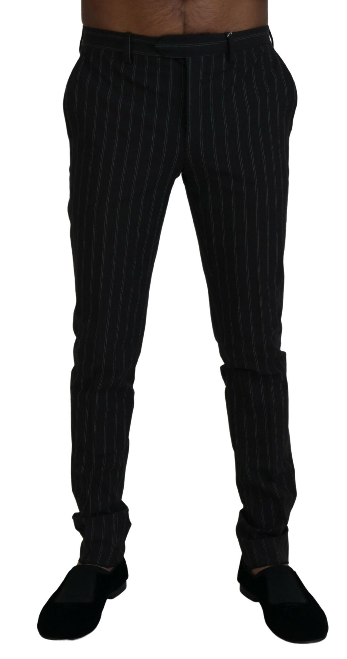 Pantalon de Costume à Rayures Noires BENCIVENGA en Viscose