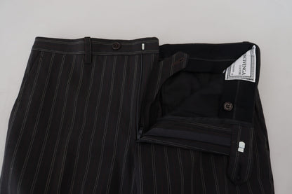 Pantalon-robe en viscose à rayures noires BENCIVENGA