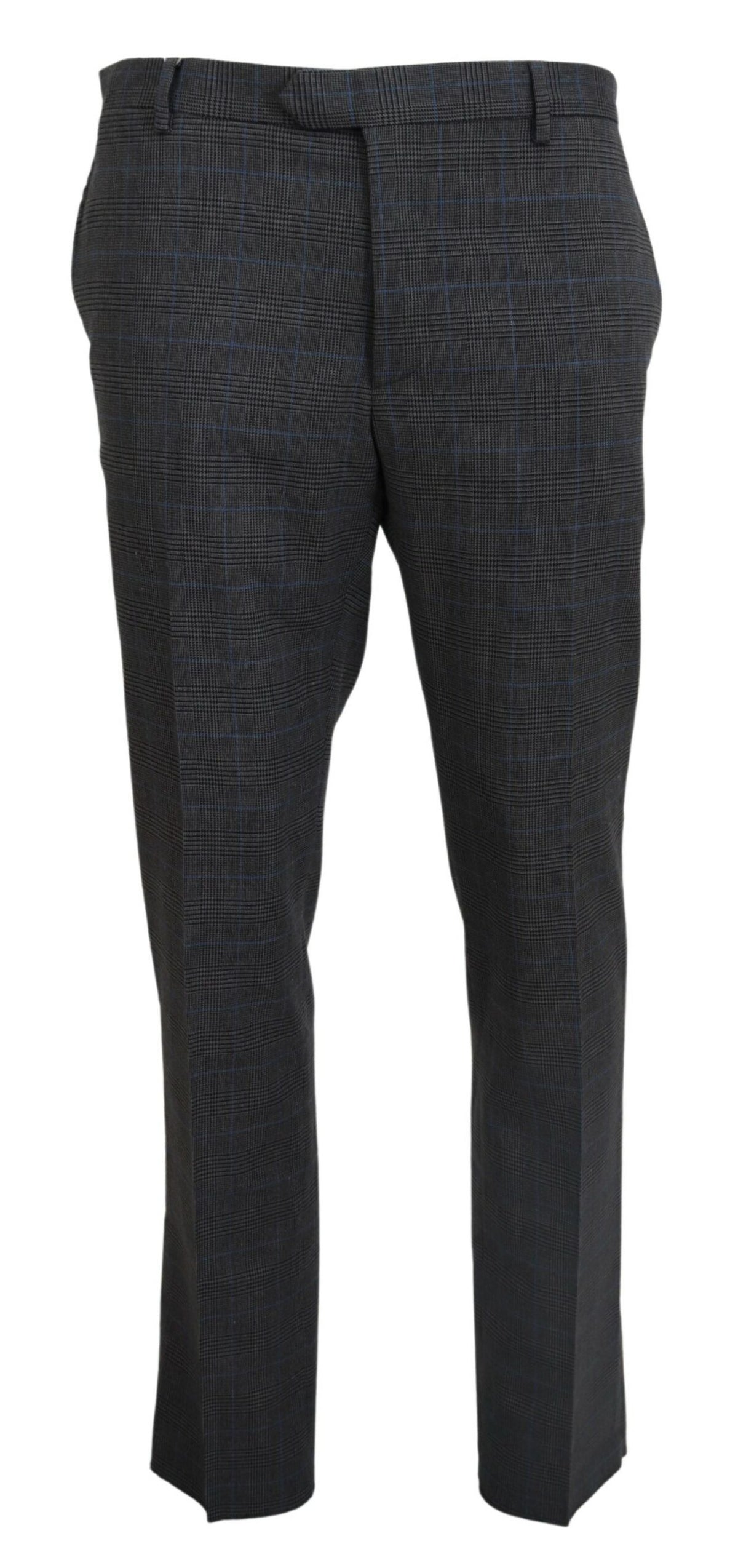 BENCIVENGA Robe-pantalon grise à carreaux en laine, style formel