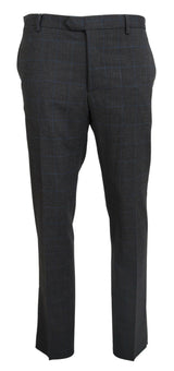 BENCIVENGA Robe-pantalon grise à carreaux en laine, style formel