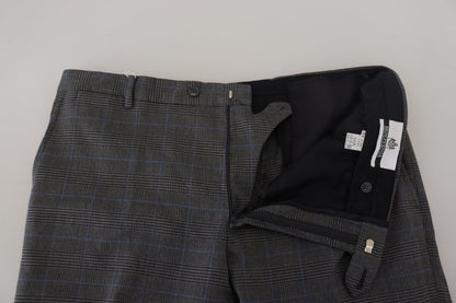BENCIVENGA Robe-pantalon grise à carreaux en laine, style formel