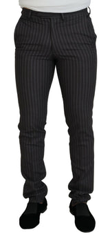 Pantalon homme slim à rayures marron BENCIVENGA