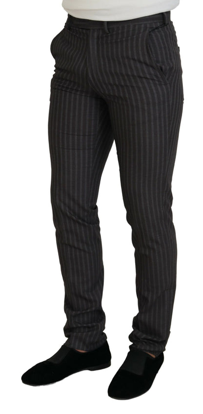 Pantalon homme slim à rayures marron BENCIVENGA